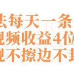 快手新玩法每天一条视频单条视频收益4位数起不违规不擦边不封号【揭秘】