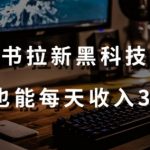 黑科技玩法之：小红书拉新，小白也能日入300元【操作视频教程+黑科技工具】【揭秘】