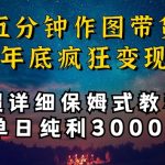 五分钟作图带货疯狂变现，超详细保姆式教程单日纯利3000+【揭秘】