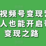 微信视频号变现营，普通人也能开启带货变现之路