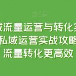 私域流量运营与转化实战课，私域运营实战攻略，让流量转化更高效