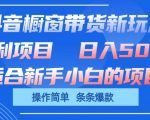 抖音橱窗带货新玩法，单日收益几张，操作简单，条条爆款【揭秘】