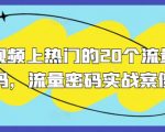 “短视频上热门的20个流量密码，流量密码实战案例”