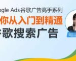 “Google Ads谷歌广告高手 – 搜索广告，带你从入门到精通谷歌搜索广告”