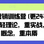 “老A营销训练营(更24年12月)，轻理论，重实战，轻概念，重本质”