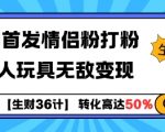 “【生财36计】全网首发情侣粉打粉+大人玩具无敌变现”