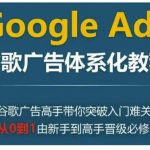 “Google Ads谷歌广告体系化教程，谷歌广告高手带你突破入门难关，从0到1由新手到高手晋级必修”
