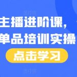 “单品主播进阶课，付费单品培训实操，46节完整+话术本”